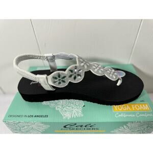 Skechers Cali Meditation Sparkly Fleur Sandals Size 7